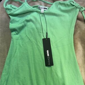 Brielle halter midi Dress mint